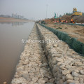 Boîtes enduites de Gabion de PVC de trou hexagonal de couleur verte